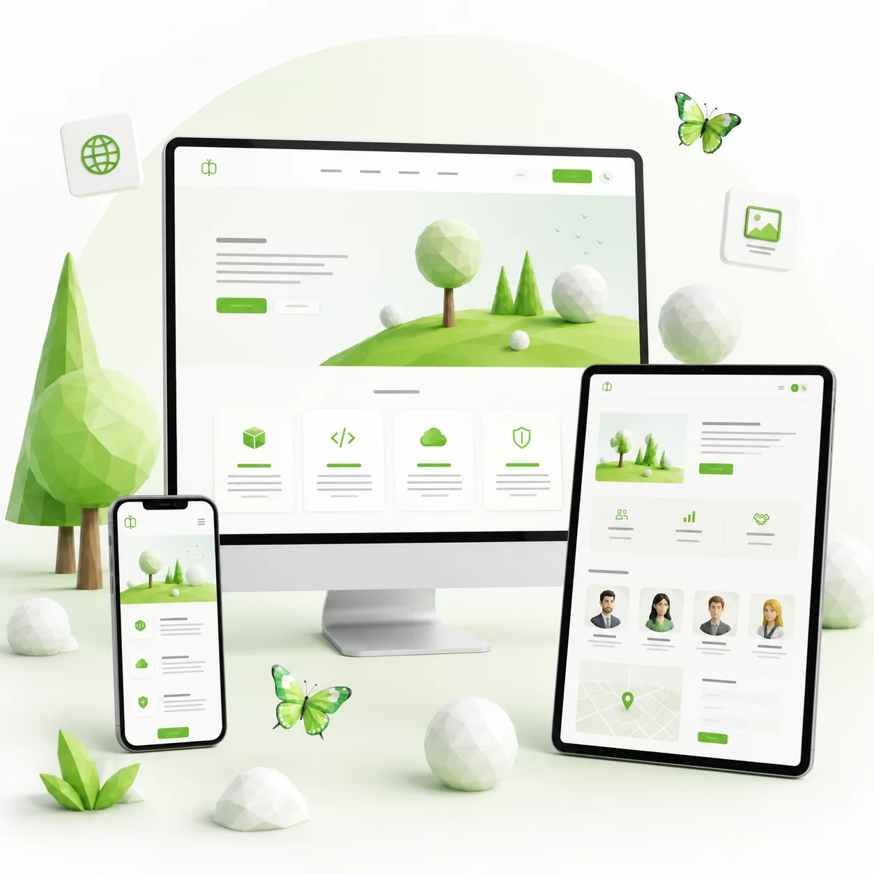 Illustration Web-Applikationen, KI & digitale Systeme – das Angebot von CS2 - Webseiten