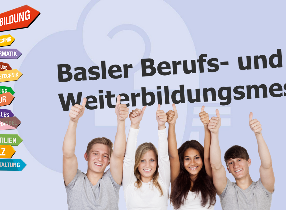 Basler Berufs- und Weiterbildungsmesse - organisiert vom Gewerbeverband Basel-Stadt in Zusammenarbeit mit dem Erziehungsdepartement Basel-Stadt.