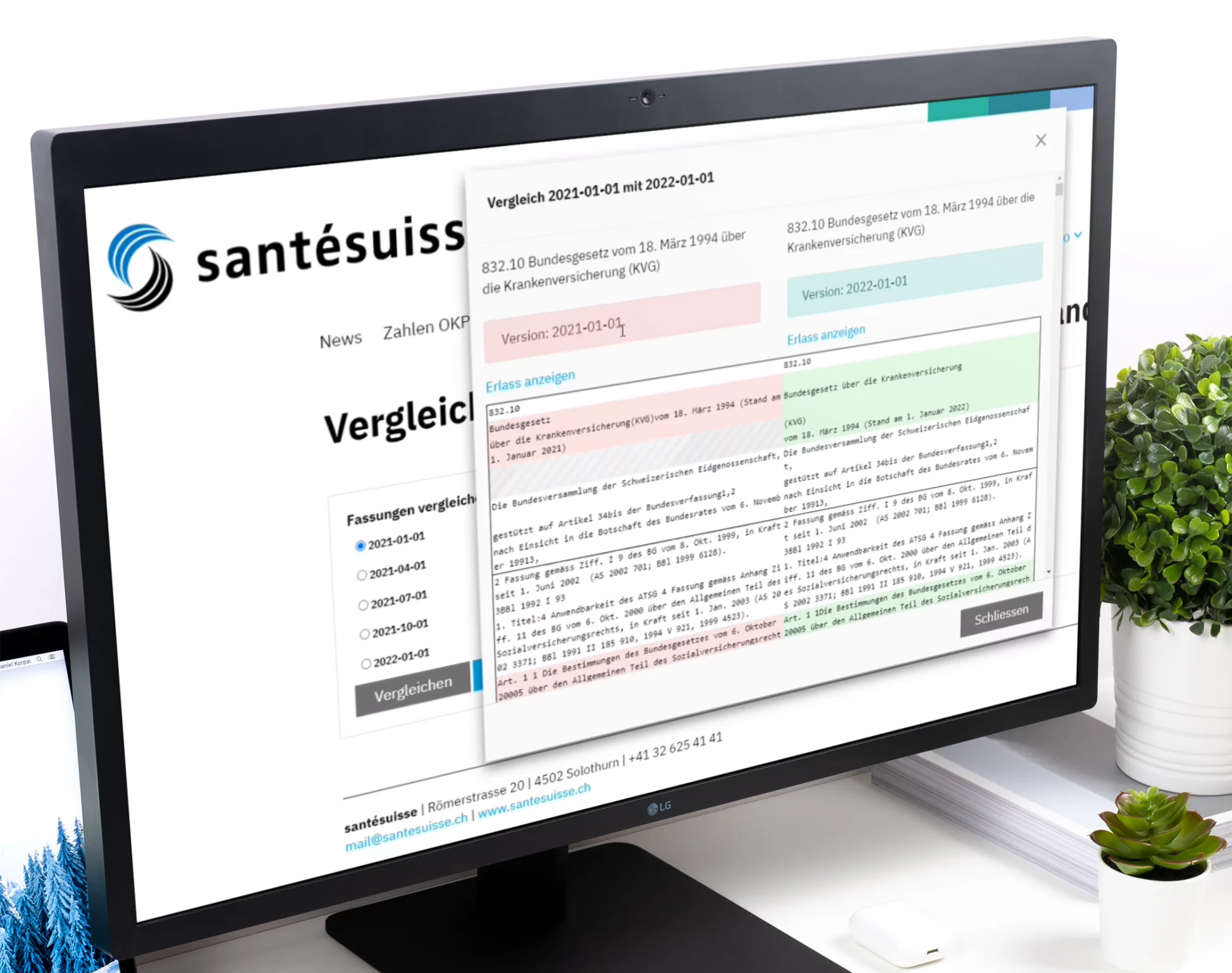 Anwendungsbeispiel Digitales Handbuch Gesetzestexte vergleichen