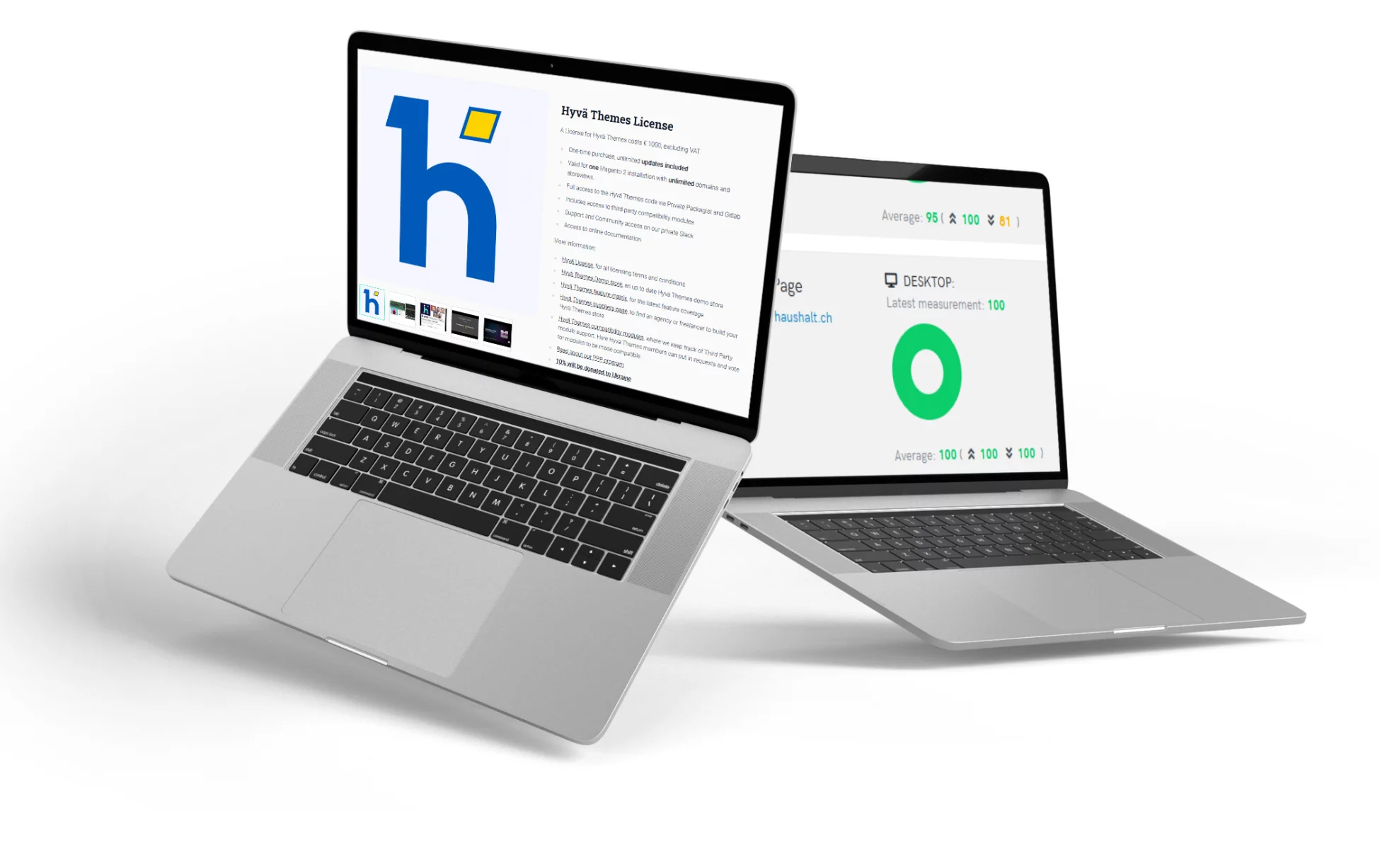 Hyva verspricht top Pagespeed Dank einem Hyva Frontend beste Pagespeed Resultate erreichen mit einem Magento Onlineshop für Muff Haushalt Sissach von CS2