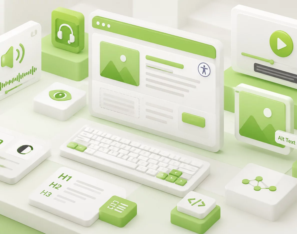 Illustration zu Accessibility und Barrierefreiheit - Grundlagen der Web-Accessibility