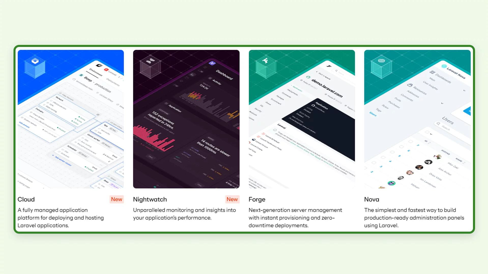 Laravel bietet zahlreiche Produkte, die es von anderen PHP-Frameworks abheben.