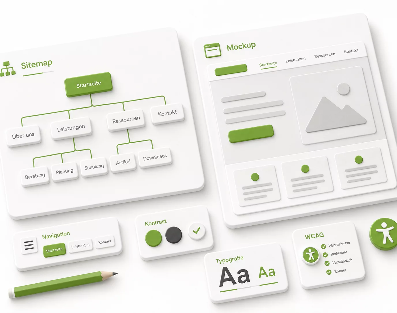 Illustration zu Accessibility und Barrierefreiheit - Accessibility und Barrierefreiheit im Projektprozess