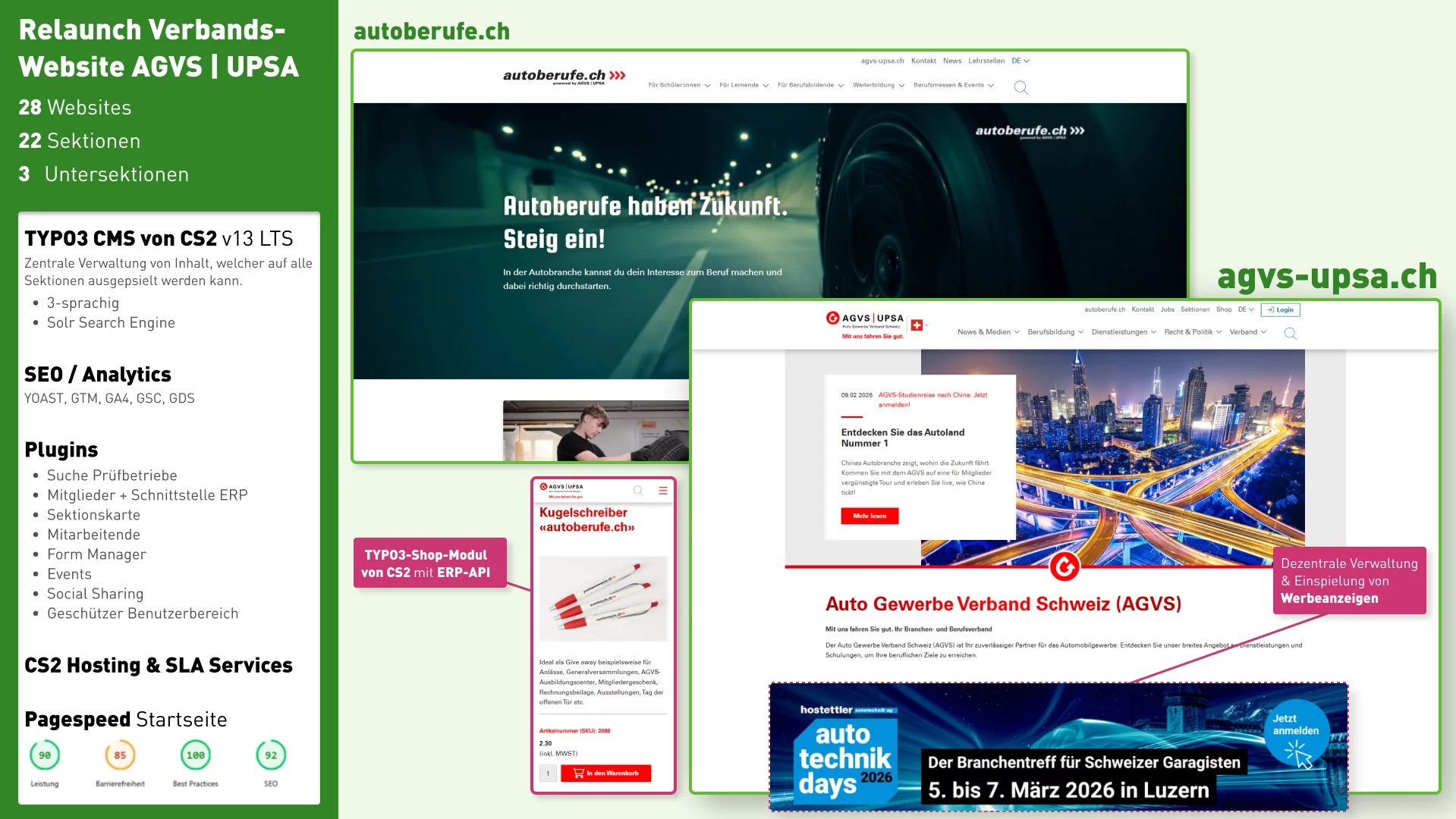AGVS-Referenz CS2 - Projekt-Übersicht