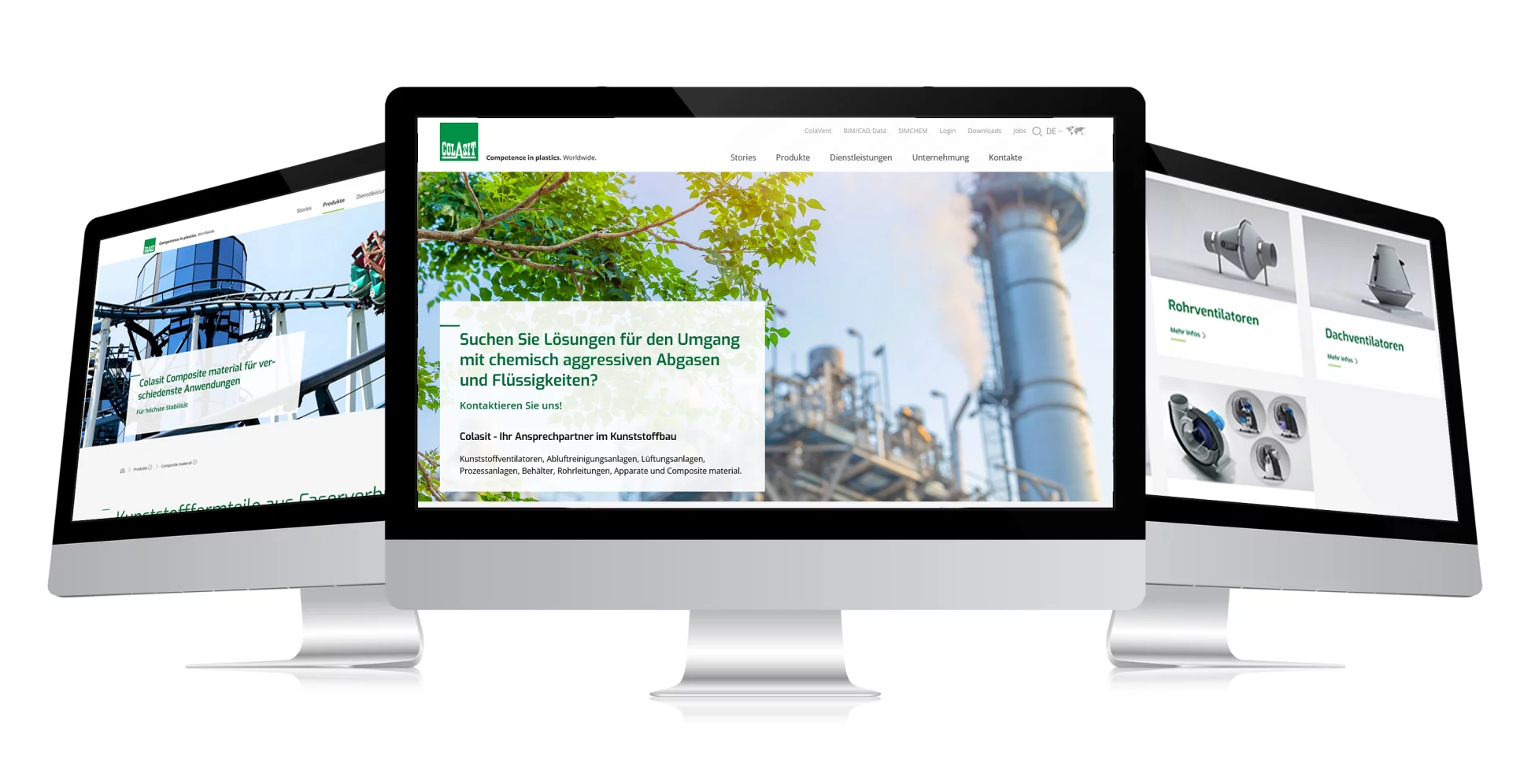 Screenshots Colasit Websites Screenshots der neuen TYPO3 Websites für Colasit, erstellt durch CS2