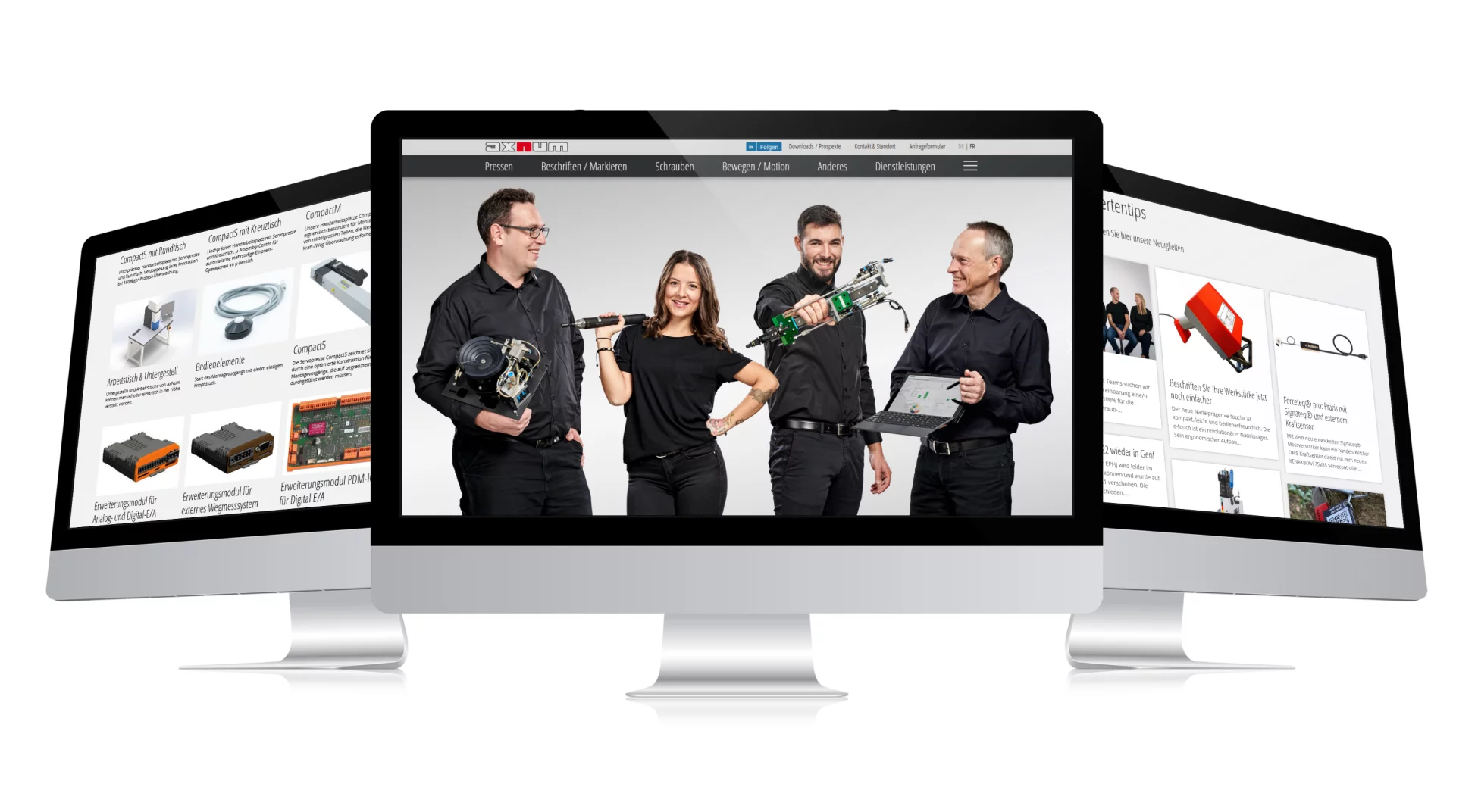 Bildschirm Axnum Ansichten Websiten Relaunch Projekt Axnum Website in TYPO3 von CS2